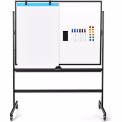 À propos de cet article : 【Tableau Blanc de Taille Parfaite : 】Ce tableau blanc roulant avec un design double face offre beau ...