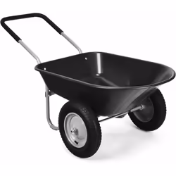 Description générale Cette brouette de jardin est conçue pour être robuste et stable, avec un cadre en fer et une cuve en pol ...