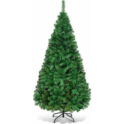Costway - Sapin de Noël, Arbre de Noël Artificiel pour Décoration de Noël Matériau pvc avec Pied en Métal 150cm,350 Branches