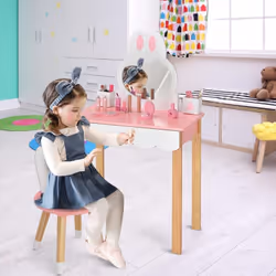 【Ensemble de meubles à usages multiples 2 en 1 :】La table sert de coiffeuse, mais peut également servir de bureau. Il suffit  ...
