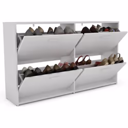 Dessus de meuble large et 4 compartiments pour un espace de rangement spacieux Porte rabattable pour une ouverture et une fer ...