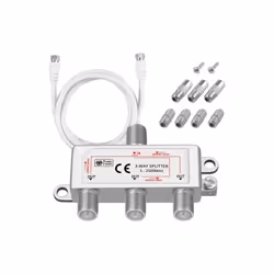 Neoteck Séparateur Cable 3 Voies Satellite TV Kit répartiteur 3 voies : un câble coaxial de type F vers trois sorties coaxial ...