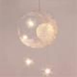 Lampe suspendue lune étoilée TD® G4 - ROCK - Aluminium - 40cm - 5 ampoules