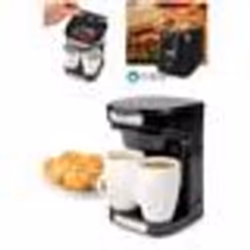 Cafetière électrique 2 tasses - MARQUE - Duo 0.25L - Filtre permanent - 450W - Noir