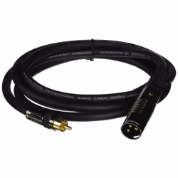 Monoprice 104777, XLR (3-pin), Mâle, RCA, Mâle, 1,8 m, Noir