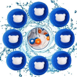 Boule Anti Poils - Non spécifié - 8 Pièces - Réutilisables - Bleu - Pour Machine à Laver