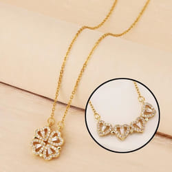 Collier - AUTREMENT - Trèfle à Quatre Feuilles - Acier Inoxydable - Doré - 42+6 cm