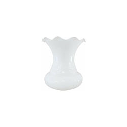 Ltde - Abat-jour en verre opale blanc brillant galantus 17x14cm avec ouverture de 5cm