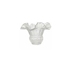 Abat-jour en verre transparent arum 11x16cm ouverture 5cm