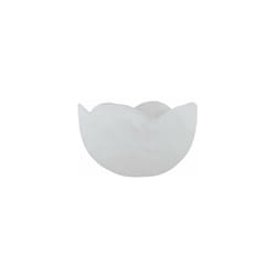 Abat-jour verre albâtre mat anemone 10x15cm ouverture 3cm