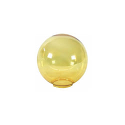 Boule de cristal ambre de 15 cm avec graipa de 1 cm et ouverture de 8 cm
