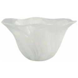 Aries verre albâtre blanc abat-jour 8x16cm ouverture 3cm