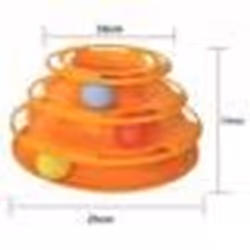 Jouet interactif - Chat - Chase boule - Plastique PP - Orange - 25x16x14 cm