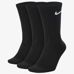 Nike Chaussettes de Sport Homme, Noir, Taille S : Lot de 3 Paires Mi-Mollet avec Amorti pour l'Entraînement - Confort et Performance