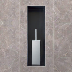 Niche murale de douche, étagère encastrable douche acier inox sans cadre - 15x60x10cm - BS156010Blanc - Bernstein