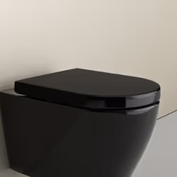Abattant de WC à fermeture douce, couvercle de remplacement pour siège de toilette U1002 noir avec veilleuse Cet abattant de  ...