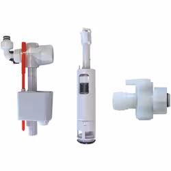 Vanne de remplissage, vanne d'arrêt et de réglage, pour cloche double touche pour bâti-support G3008 Kit de remplacement de 3 ...