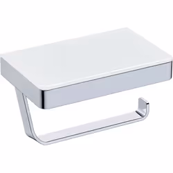 Porte-papier toilette mural G501 avec tablette en verre Porte-rouleau de papier toilette haut-de-gamme. Un eye-catcher dans v ...