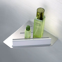 Tagère murale d'angle de salle de bain douche et bain avec raclette de douche intégrée - DA909 - Couleur au choixChrome - Bernstein