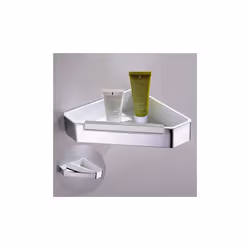 Panier de douche d'angle avec raclette Finition robuste et durable Avec fentes de drainage Design élégant Idéal pour les peti ...