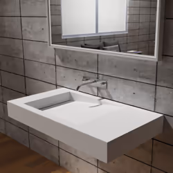 Description générale Le lavabo suspendu PB2155 en pierre solide, de couleur blanc mat, est une alternative moderne aux lavabo ...