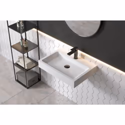 DESIGN : Cette vasque à poser sans robinet est fabriquée en fonte minérale avec une finition blanc mat. De forme esthétique e ...