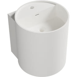 Vasque suspendue NT2440 en fonte minérale - 40 x 42 x 45 cm - blanc matAvec bonde Pop Up - Bernstein