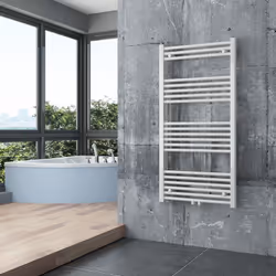 Radiateur sèche-serviettes de salle de bains R18W | Blanc, droit Les radiateurs BERNSTEIN se démarquent par leur excellente f ...