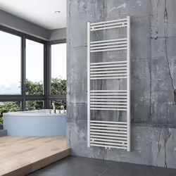 Radiateur sèche-serviettes de salle de bains R18W | Blanc, droit Les radiateurs BERNSTEIN se démarquent par leur excellente f ...