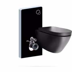 WC suspendu B-8030 - cuvette et siège soft close noir Mettez une touche d'élégance dans votre salle de bain avec ce WC suspen ...