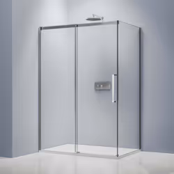 Cabine de doucheDX906 FLEX avec porte coulissante Soft-Close et panneau latéral - Nano Genuine Glass - installation possible  ...