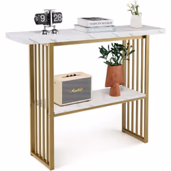 Description générale Cette table console à 2 niveaux répond à vos besoins de rangement tout en étant une pièce décorative idé ...