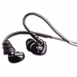 MEElectronics M6, Avec fil, 20 - 20000 Hz, Appels/Musique, Écouteurs, Noir