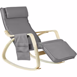 SoBuy FST18-DG Rocking Chair, Fauteuil à bascule avec repose-pieds design, Fauteuil berçante, Bouleau Flexible Un Fauteuil à  ...