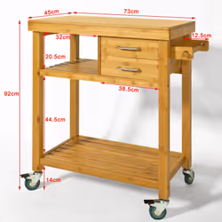 SoBuy FKW26-N Chariot de transport d'aliments
