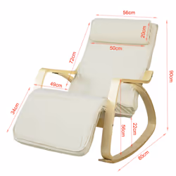 SoBuy FST16-W Fauteuil à bascule et planche pour enfant