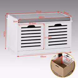 SoBuy FSR23-K-W Organisateur pour chaussures Ouvert