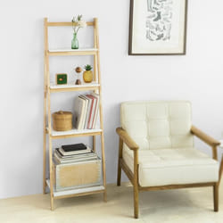 Sobuy® FRG162-N Bibliothèque Étagère pliable style échelle avec 4 niveaux de rangement