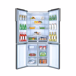 Haier Cube 83 Serie 5 HTF-452DM7 frigo américain Pose libre 468 L F Acier inoxydable