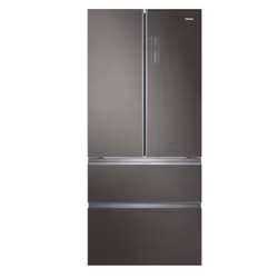 Haier FD 83 Serie 7 HB18FGSAAA, Pose libre, Porte française, Argent, Titane, Tactile, Verre, Cadre chromé