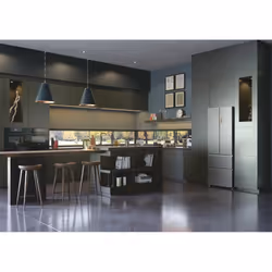 Haier HB17FPAAA frigo américain Pose libre 446 L E Platine, Acier inoxydable - Vue supplémentaire 2