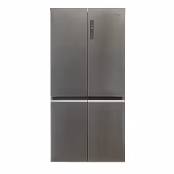 Haier Cube 90 Serie 5 HTF-540DP7, Pose libre, Porte française, Platine, Acier inoxydable, LED, Porte-sur-porte, Tactile