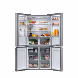 Haier Cube 90 Serie 5 HTF-520IP7 frigo américain Pose libre 525 L F Platine, Acier inoxydable