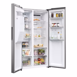 Haier SBS 90 Serie 3 HSR3918EIMP frigo américain Pose libre 515 L E Platine, Acier inoxydable - Vue supplémentaire 5