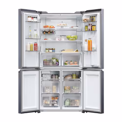 Haier Cube 90 Serie 5 HCR5919EHMB frigo américain Pose libre 528 L E Acier inoxydable