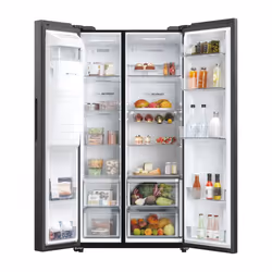 Haier SBS 90 Serie 5 HSW59F18EIPT frigo américain Pose libre 601 L E Noir - Vue supplémentaire 2