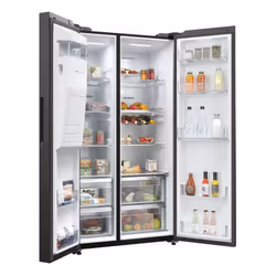Haier SBS 90 Serie 5 HSW59F18EIPT frigo américain Pose libre 601 L E Noir - Vue supplémentaire 5