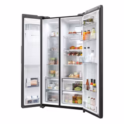 Haier SBS 90 Serie 5 HSW59F18EIPT frigo américain Pose libre 601 L E Noir - Vue supplémentaire 8