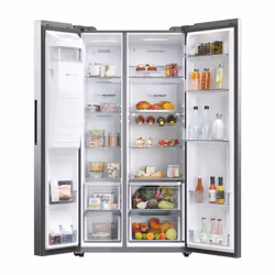 Haier SBS 90 Serie 5 HSW59F18DIMM frigo américain Pose libre 601 L D Platine, Acier inoxydable