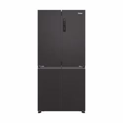 Haier Cube 83 Serie 3 HCR3818ENPT, Pose libre, Porte française, Anthracite, Tactile, Sur la porte, Verre